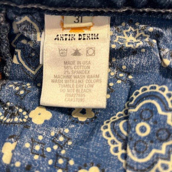 Antik Denim Woman's BoHo/Bohemian Embroidered Jeans Sz 31 - Picture 3 of 12